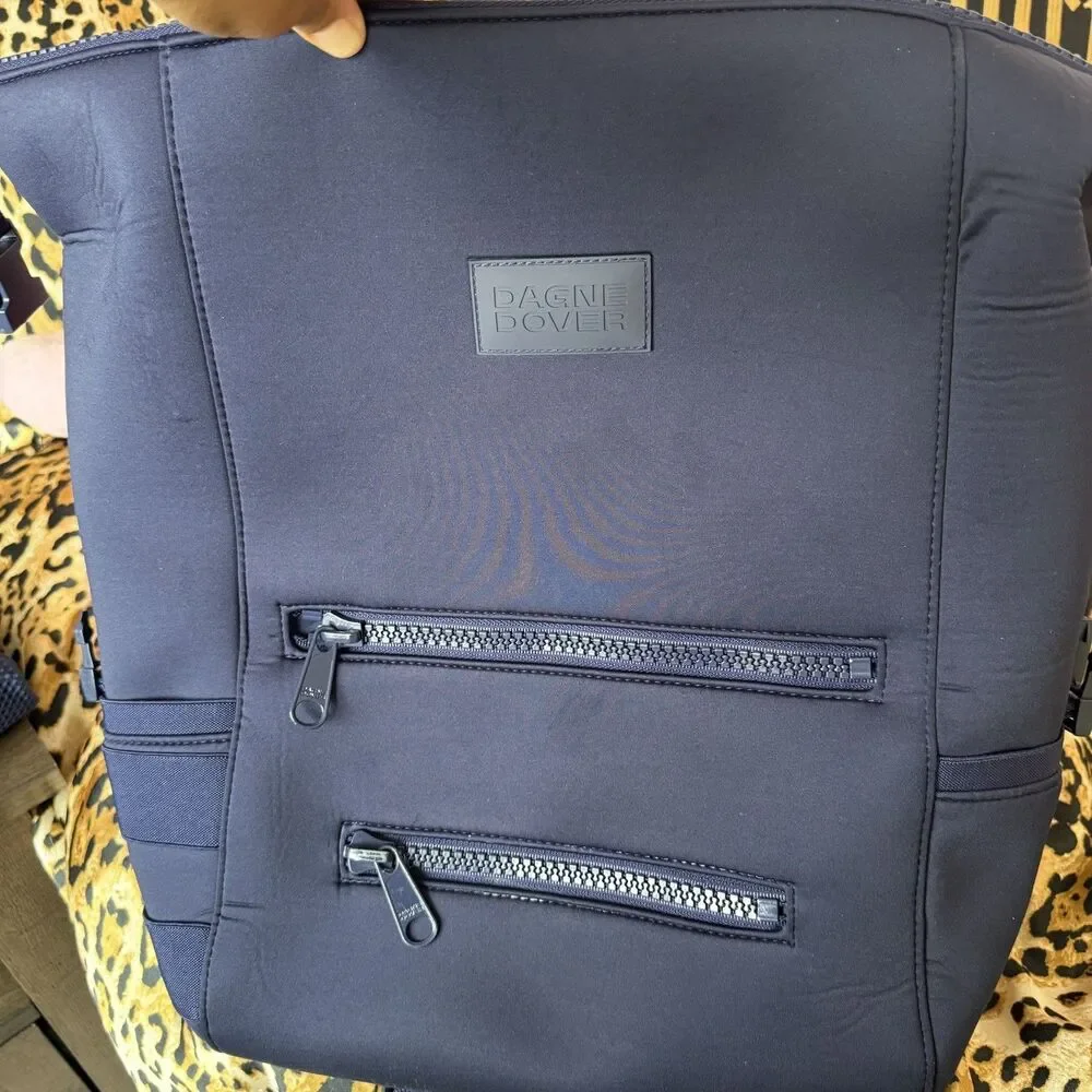 Dagne Dover Large Indi Navy  Neoprene Backpack Travel Vacation Diaper Bag